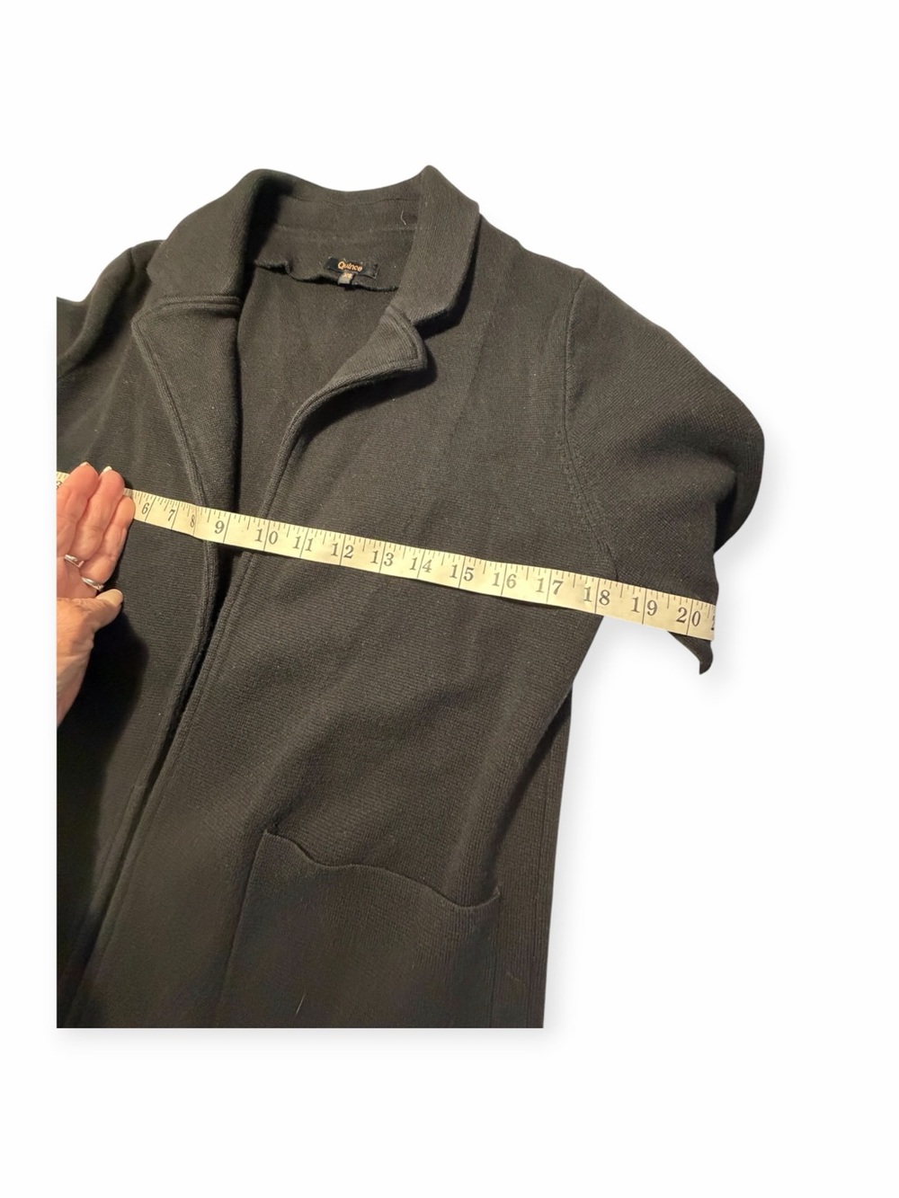 Quince 100% Cotton Classic Black Women's Tailored Open Front Blazer Coat XS - Picture 11 of 14